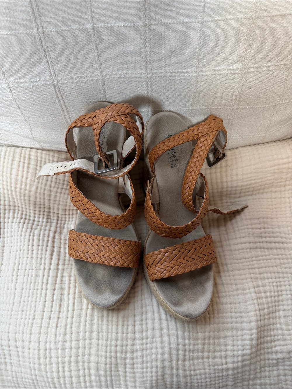 MICHAEL Michael Kors Braided Tan Wedge Sandals